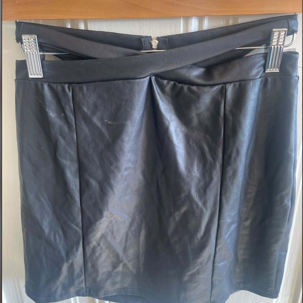 Black Leather Mini Skirt